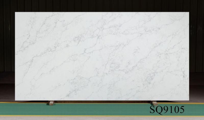 Where to Customized Calacatta White Quartz Stone Slabs for kitchen Countertops