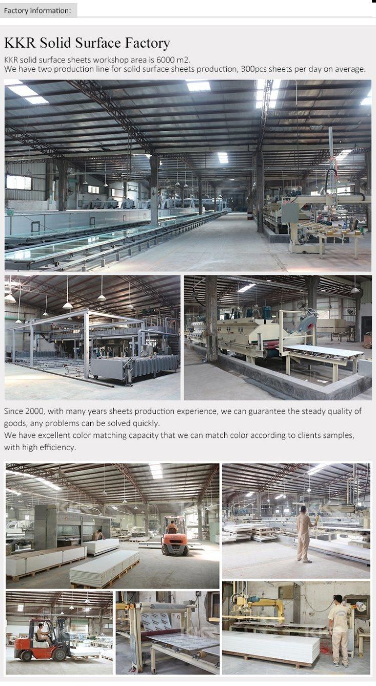 Wholesale Bendable Shape Pure Acrylic Solid Surface Resin Stone for Countertop