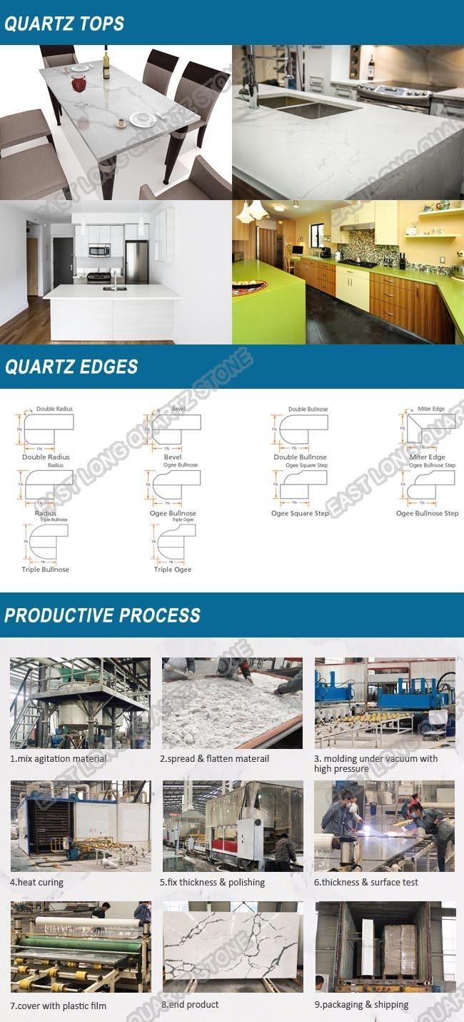 New Designed Building Material Quartz Countertops for Solid Surface From China