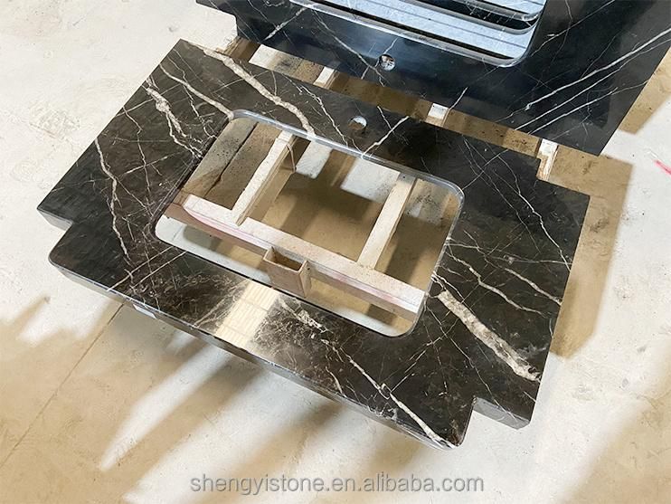 Manufacturer Wholesale Fashion Calacatta White Marble Bathroom Vanity Marble Vanity Top Countertops Vanity Tops
