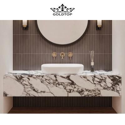 Chinese Ornament Natural Stone Polished/ Honed Surface Bathroom/Kitchen /Living Room Countertop Calacatta Violet Marble for Home