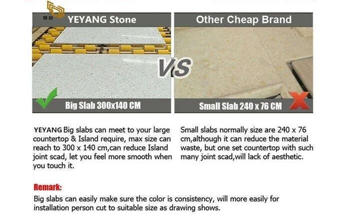 Stone Island Quartz Countertops Stone Slab Quartz for Hotel/Bathroom/Table/Bar Top
