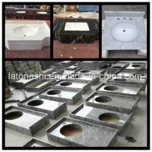 Natural Stone Marble Vanity Top with Backsplash/Internal Oval Sink