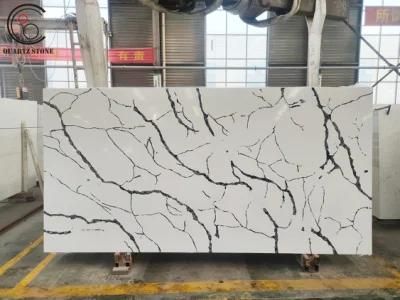 China Aritificial Quartz Hot Sale Calacatta Quartz Worktop Large Slabs