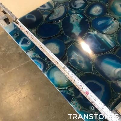 Hot Sale Customized Natural Blue Agate Wall Sheet