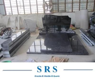 Modern European Style Natural Granite Tombstone for Memorial and Cemetery