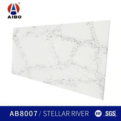 Artificial Calacatta White Artificial Stone Slab Quartz for Countertop