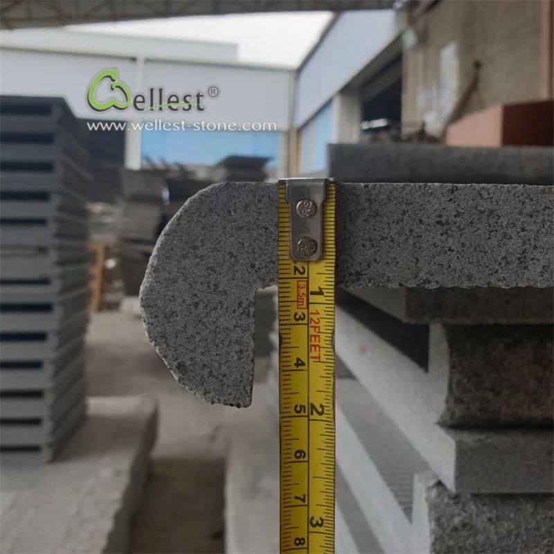 Dark Grey Granite Coping Stones with Anti-Slip Flamed Surface