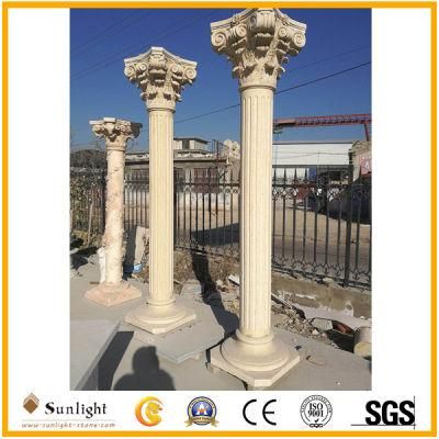 Solid Stone Pillar, Granite/Marble Hollow Column with Customize Design
