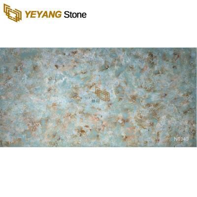 Decoration Green Quartz Slab Countertop Factory for Kitchen/Countertop/Island/Bthroom/Vanity