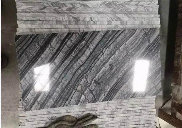 Carrara White Gold Polished Marble Tile for Bathroom Decor