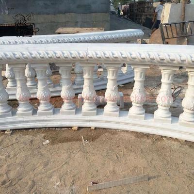 Modern Decorative Stone Baluster Railing White Marble Balcony Baluster Pillar