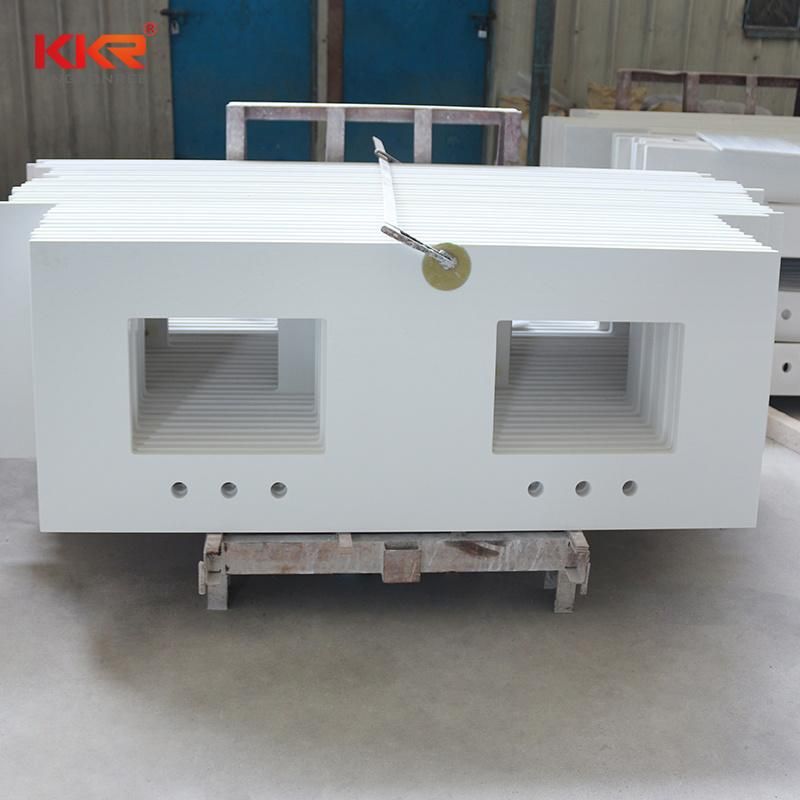 Kkr Custom Solid Surface Marble Pattern Sink & Vanity Tops for Project
