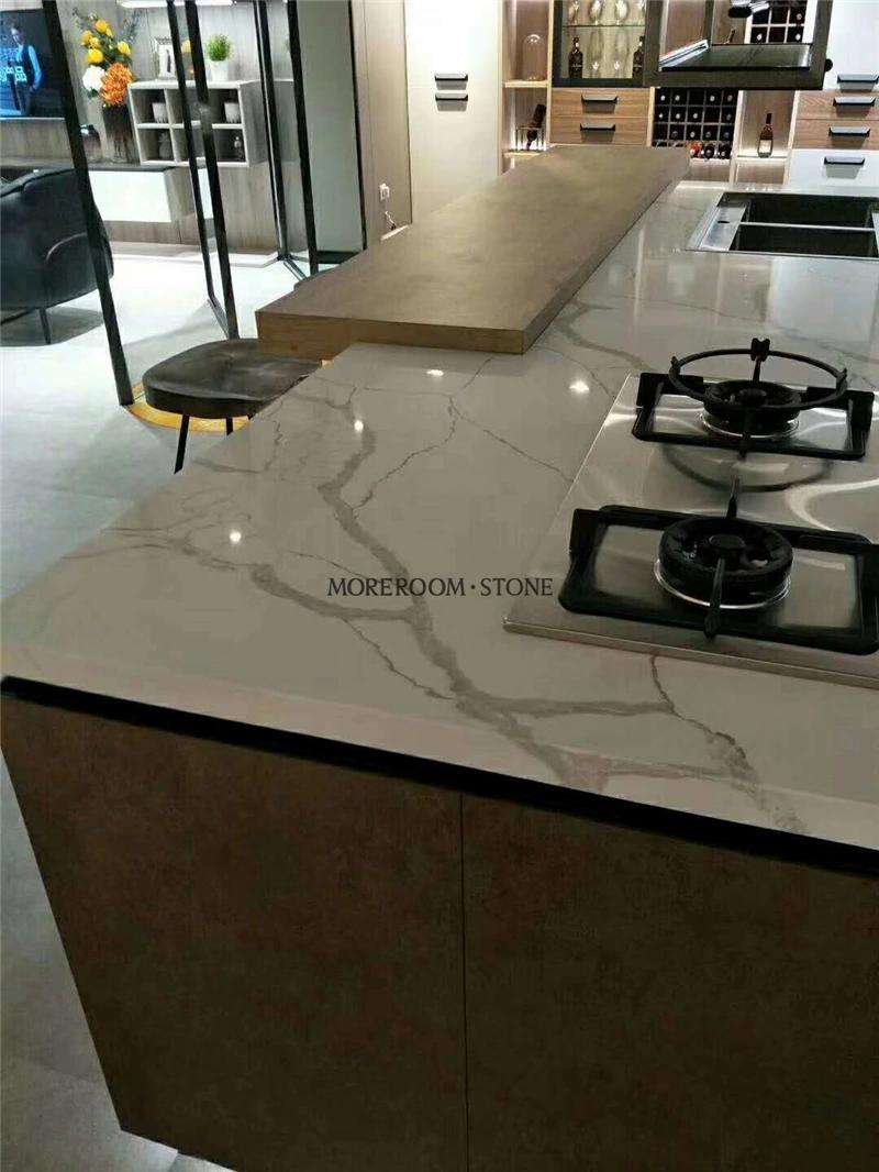 Bathroom Vanity Calacatta White Marble Quartz Stone