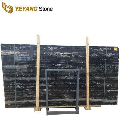 Natural Black Marble with White Veins for Floor/Tiles/Countertop