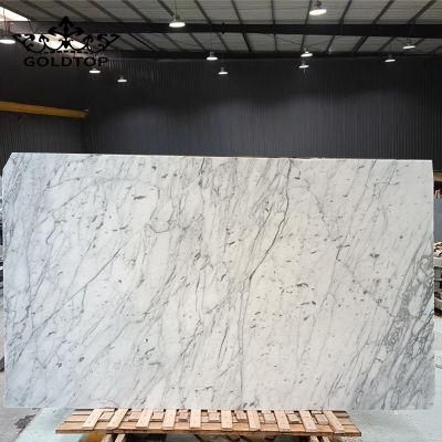Hot Sale Polished/Honed Statuario White Marble Countertops for Walling/Flooring/Kitchen/Bathroom/Basement/Apartment/Villa