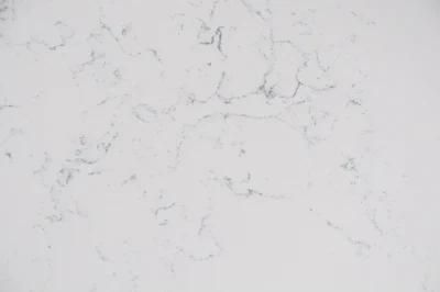 Cararra White Polished Surfaces Engineered Quartz Stone Slab for Room Decoration with NSF SGS Certification