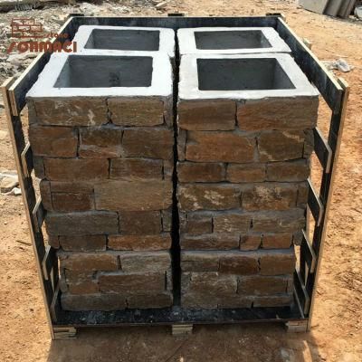 Exterior Wall Decorative Slate Stone Pillars