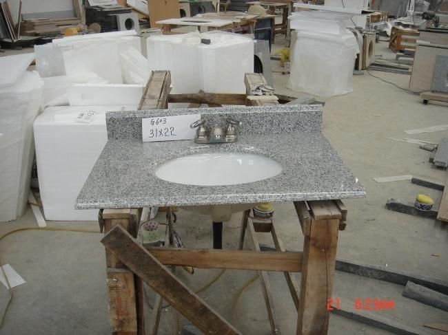 G603 Grey Granite Bathroom Vanity Tops for Sale