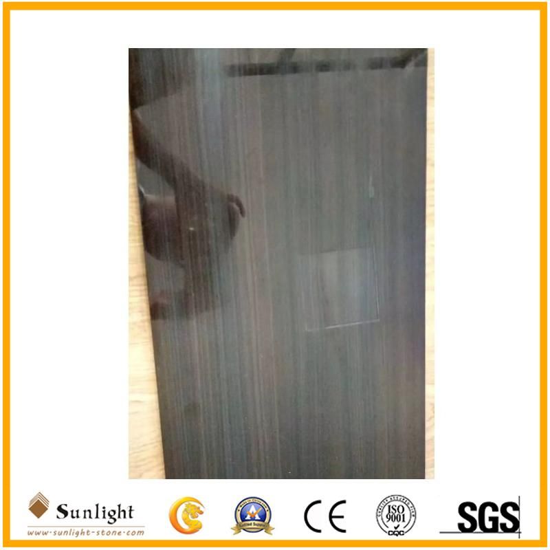 Price Grain Color Texture Stone Slab Imperial Black Wooden Marble, Black Wooden Marble in Slabs