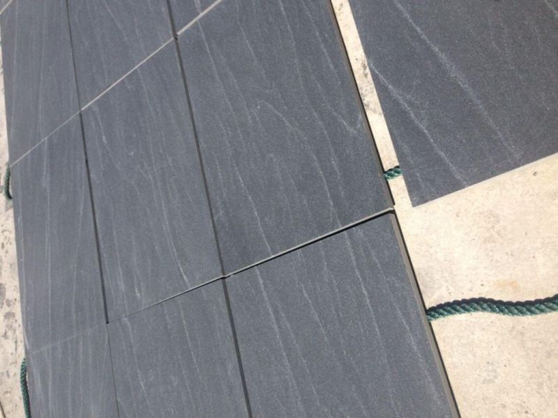 Jet Mist Black Granite Natural Black Granite with Busy Look Veins