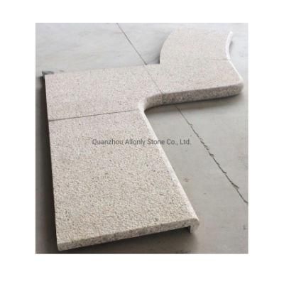 Bullnose Curved Yellow Granite G682 Swimming Pool Paver Copping