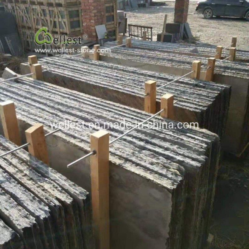 2019 Multicolor Slate Big Slabs, Yellow Slate Half Slabs Wall Covering and Flooring