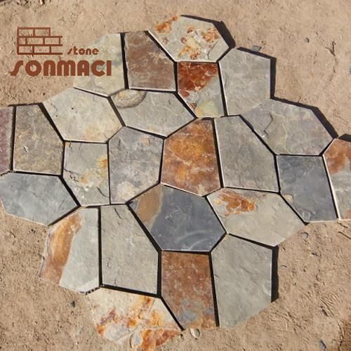 Slate Flagstone on Mesh for Outdoor Flooring