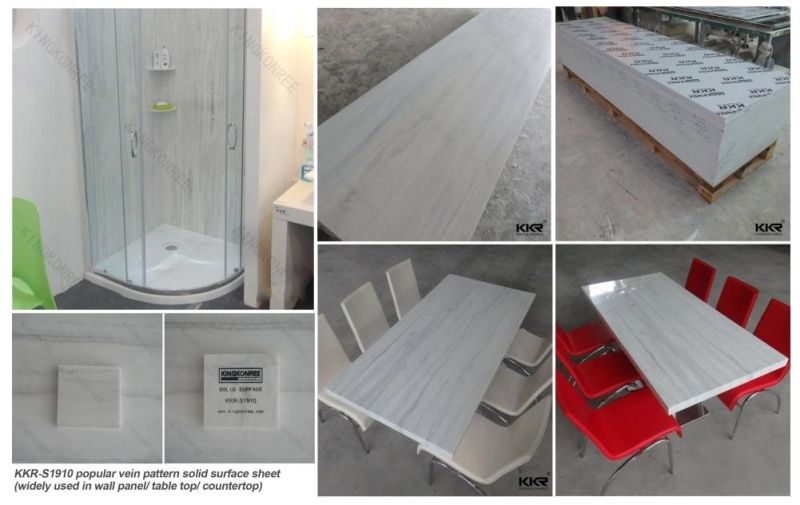 Building Material 12mm Artificial Stone Texture Acrylic Solid Surface Sheet