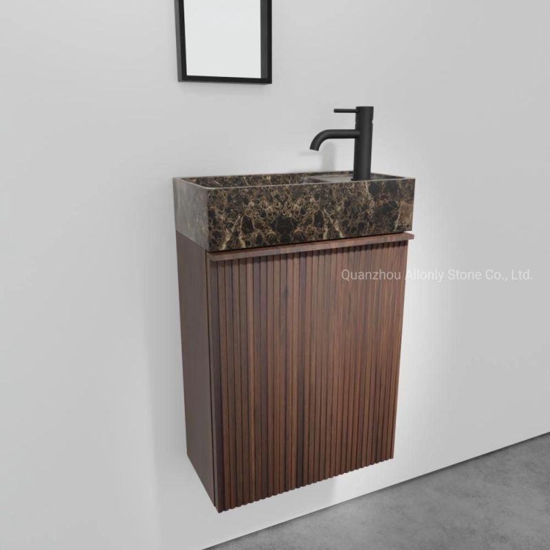 Commercial Project Wholesale Prefab Emperador Marble Bathroom Countertop/Vanity Top