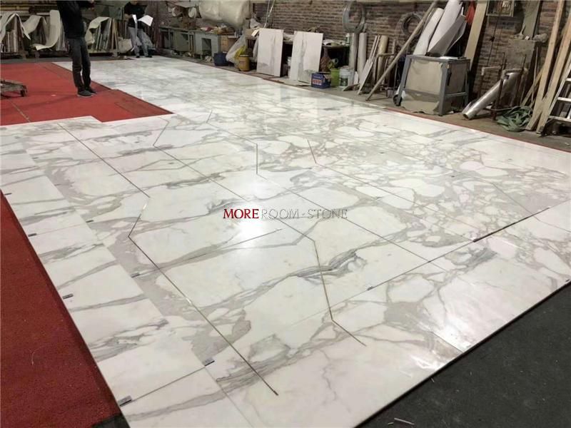 Italian Imported Calacatta Statuario White Natural Stone Marble for Bathroom Floor and Wall Design