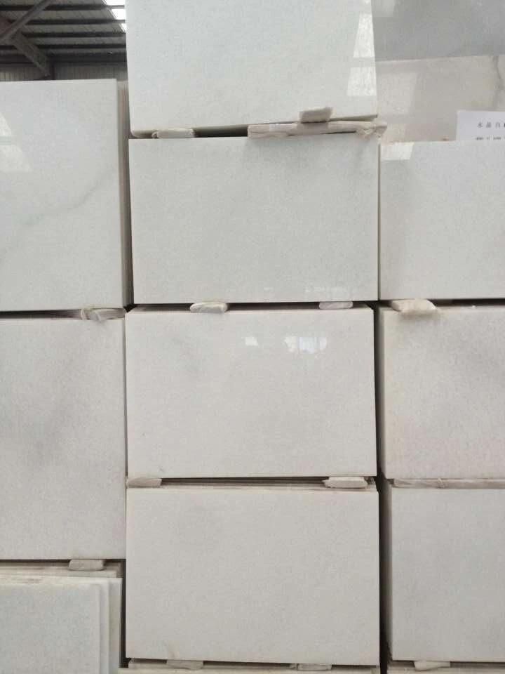 Popular Natural Crystal White/Thassos White Marble Slab and Tile for Hotel Wall Floor Decorate