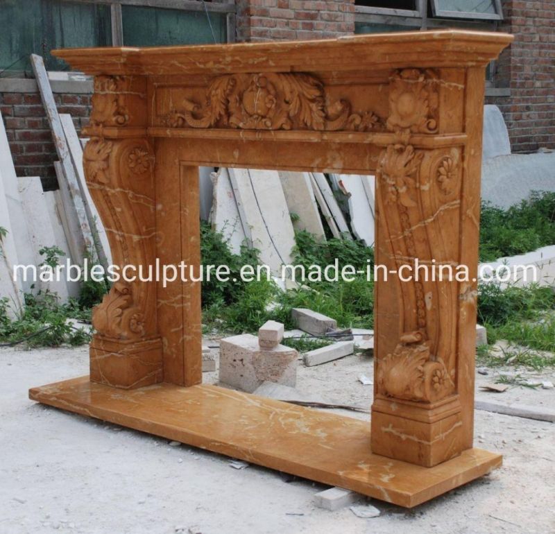 Stone Mantel Indoor Home Decoration Marble Fireplace (SYMF-103)