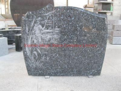 Blue Pearl Tombstone Cemetery Monuments Natural Marble Granite Stone Headstones