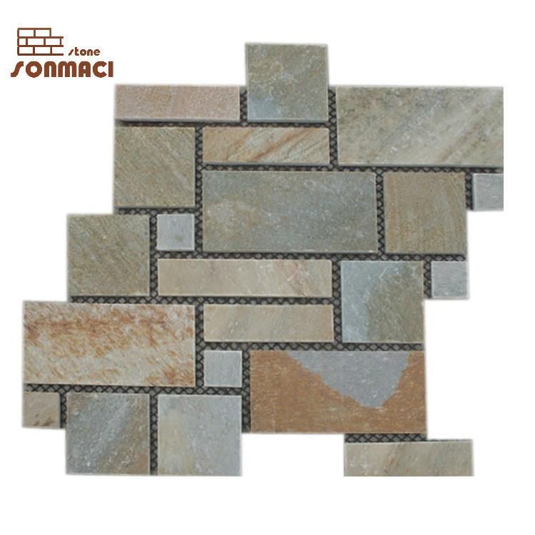 Natural Slate Outdoor Paving Flagstone on Mesh