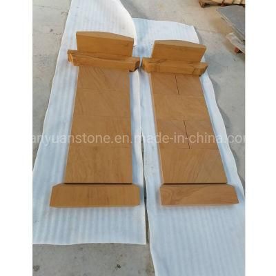 Natural Beige Yellow Sandstone Column for Architectural Building Project