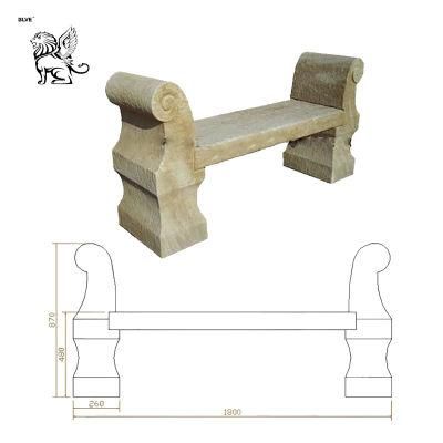 Classical Outdoor Garden Decor Antique Natural Stone Patio Benches Mbg-28