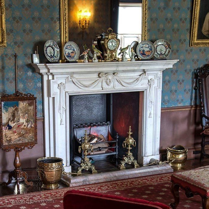 English & French Marble Fireplace