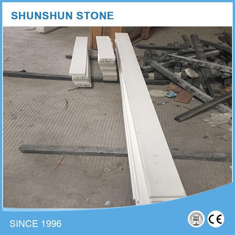 Popular White Quartz Stone Countertop for Bathroom