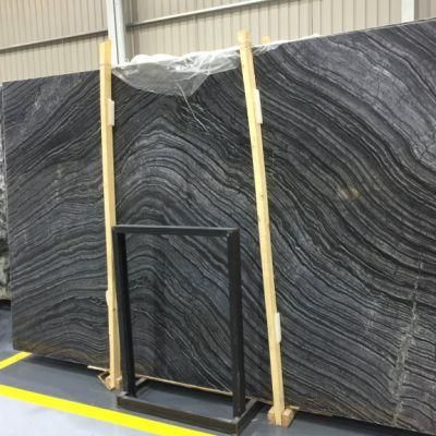 Wood Vein Polished Marble Slabs for Interior Flooring Wall Decoration