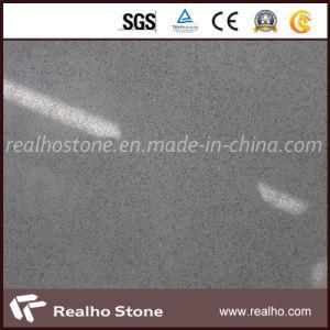 Polished Big Grey Grain Slab Artificial Quartz Stone