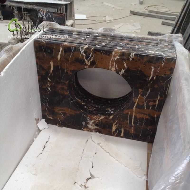 Brown Delicate Vanity Tops Countertops Table Tops Marble M815 Residential