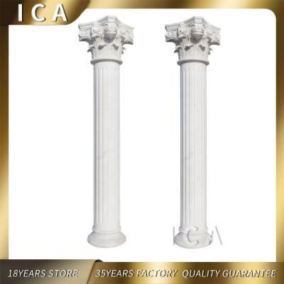 Decorative Building Natural Stone House Greek Column White Marble Columns