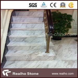 Volakas White Marble Stairs Step/Treads with Bevel Edge