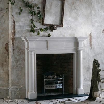 French Marble Fireplace, Simple Design Mantel