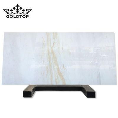 Polished Fihish Surface Golden Ariston, Aristide Gold Vein White Marble Slab, Chinese White Calacatta Gold Marble Slabs