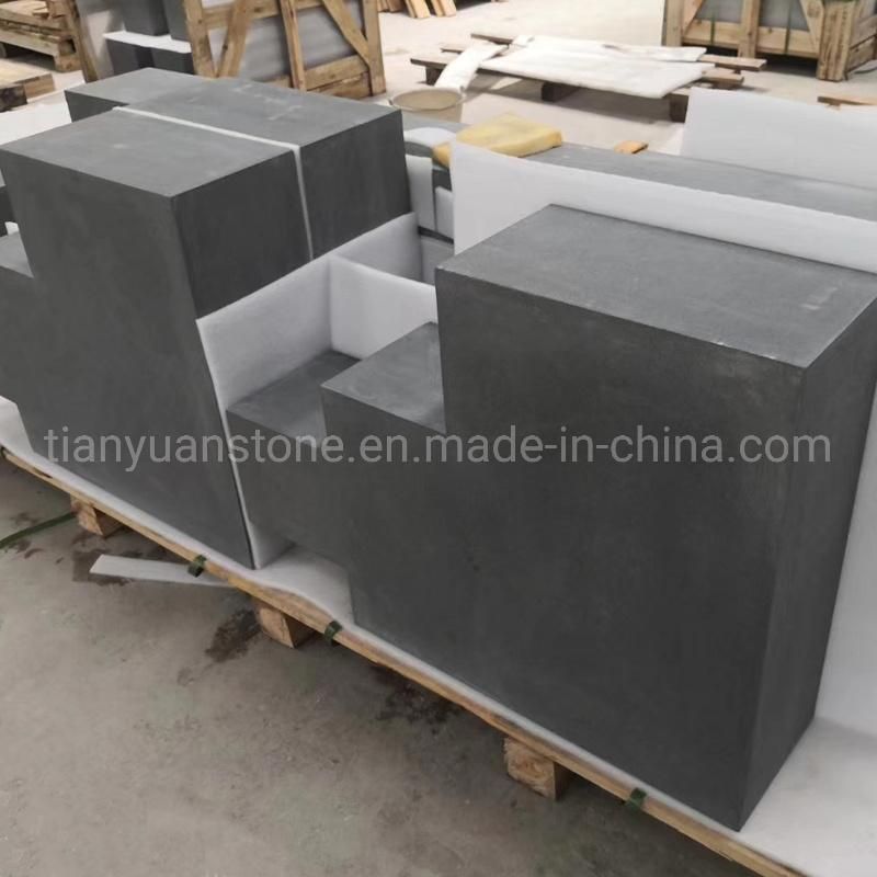Black Sandstone Tile with Flamed/Honed/Bushhammered Finish for Wall Cladding and Paving