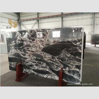 Marble Factory Price Titanic Storm Black/Gray/White Marble Slabs for Countertop/Flooring/Wall/Home/Hotel