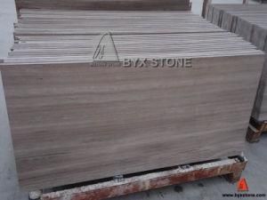 Silver Grey Serpeggiante White Sandalwood Grain Marble Tile
