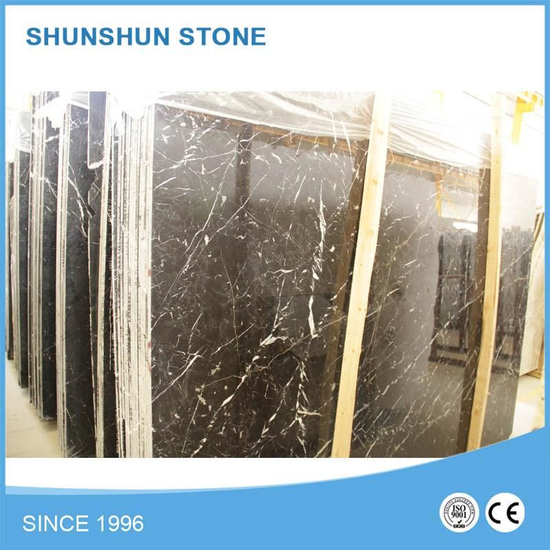 China Nero Marquina Marble Tiles for Wall and Floooring